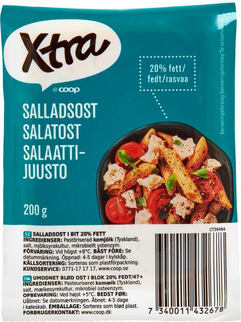 Xtra salaattijuustopala 20% rasvaa 200 g