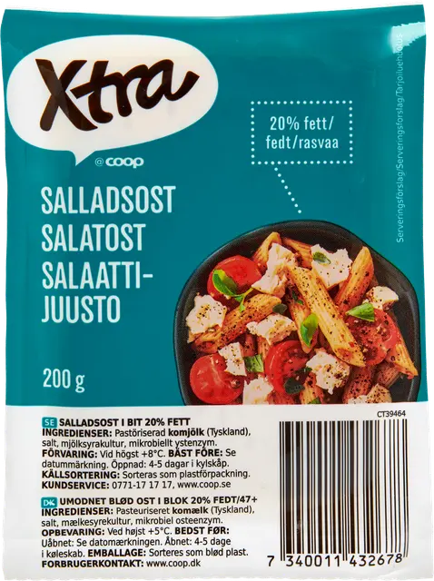 Xtra salaattijuustopala 20% rasvaa 200 g