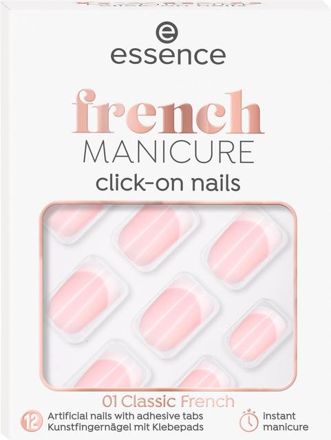 essence french MANICURE click-on nails 01 Classic French 12 st