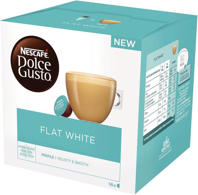 Nescafé Dolce Gusto 16kaps/187,2g Flat white maitokahvikapseli