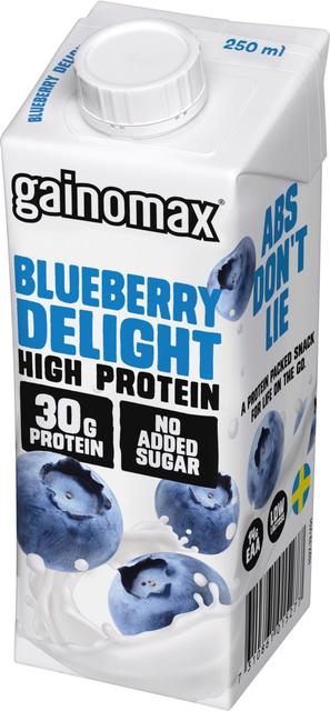 Gainomax High Protein drink Blueberry Delight Proteiinijuoma 250ml