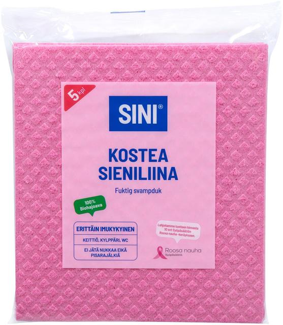 Sini Sieniliina kostea 5 kpl roosanauha