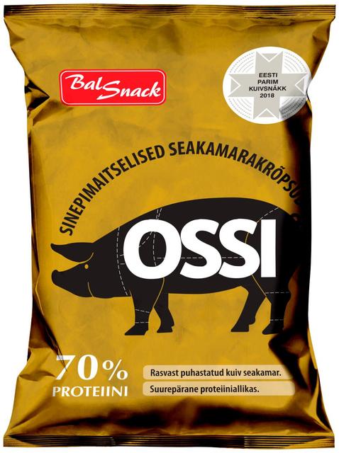 Balsnack Ossi sinepimaitselised seakamarakrõpsud 40 g