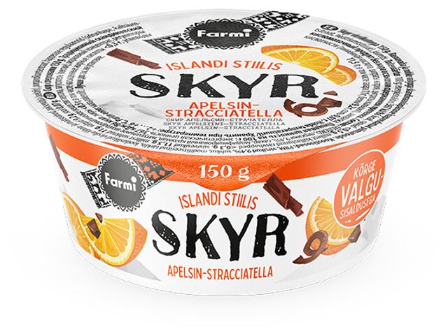 Apelsini-Stracciatella skyr, 150 g