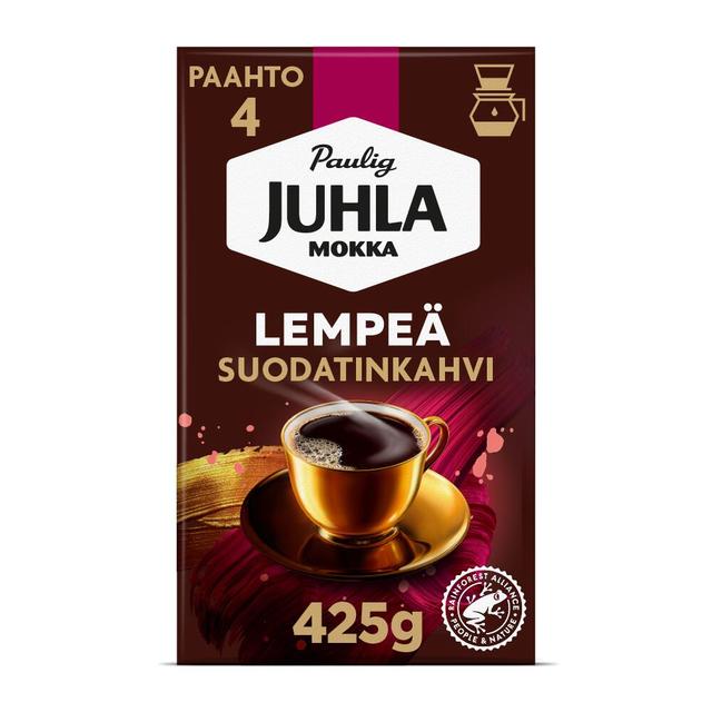 Paulig Juhla Mokka Lempeä kahvi suodatinjauhatus 425g