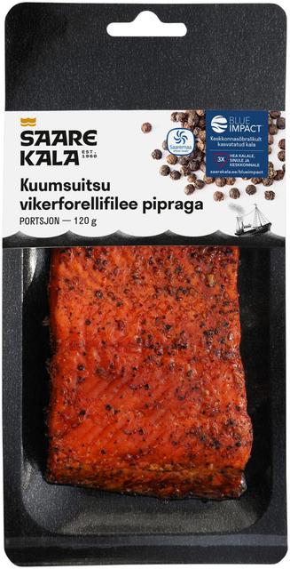 Kuumsuitsu vikerforellifilee portsjon pipraga 120 g