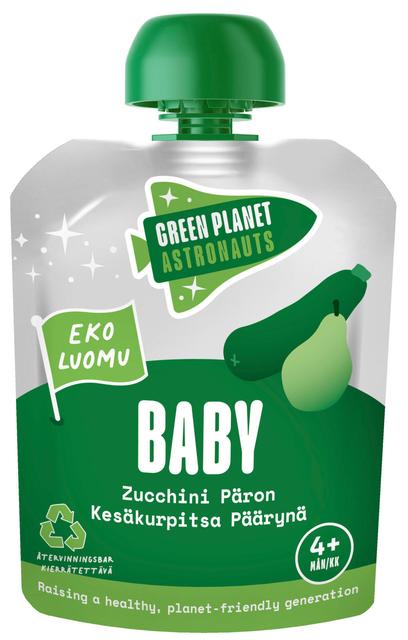 Green Planet Astronauts Luomu Kesäkurpitsa-Päärynäsose 4kk 70g