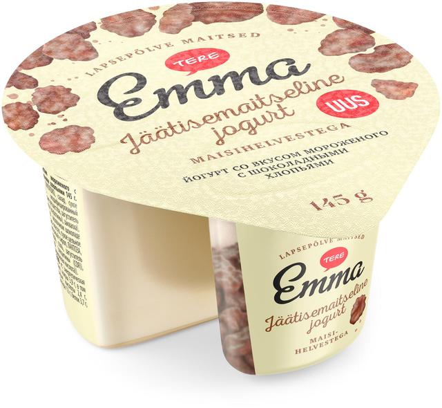 Tere Emma jäätisemaitseline jogurt maisihelvestega 145g