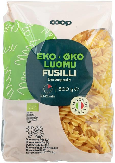 Coop organic fusilli 500g