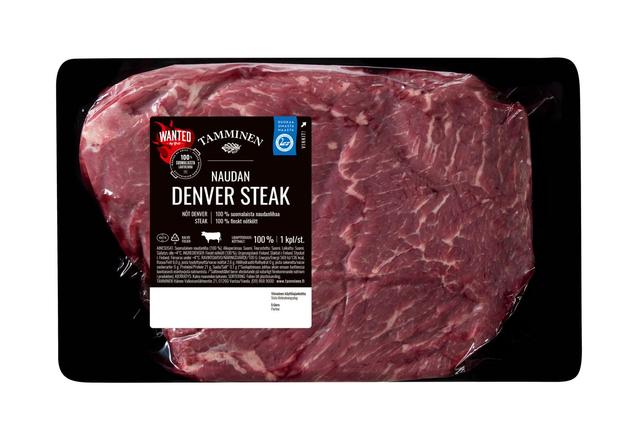 Tamminen naudan Denver steak n700g