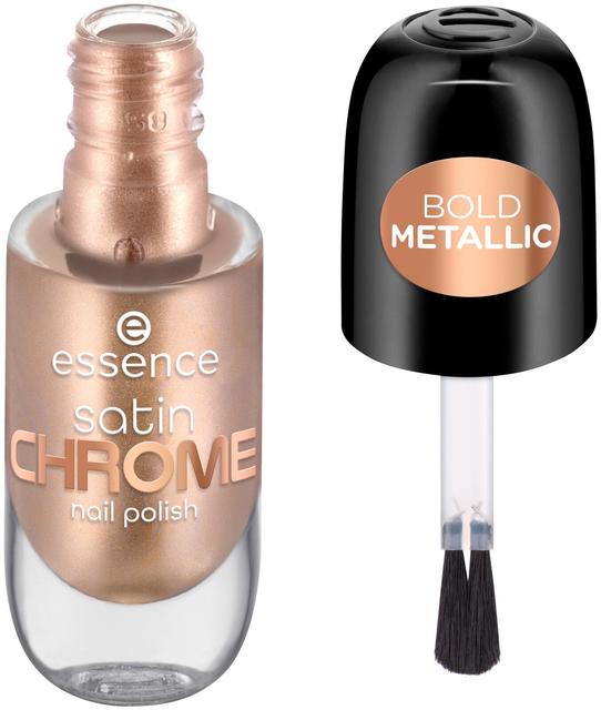 essence satin CHROME nail polish 01 Robotic Rose 8 ml