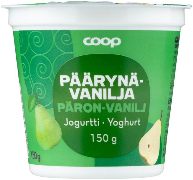 Coop päärynä-vaniljajogurtti 150 g