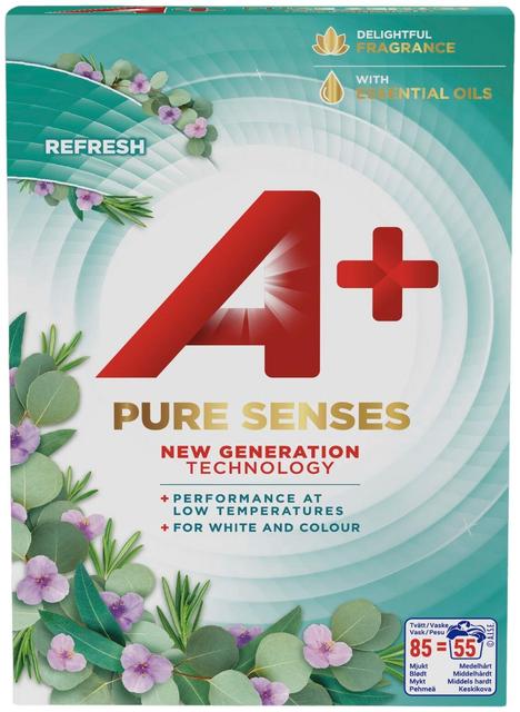 A+ Pure Senses Refresh Pyykinpesujauhe 3,6kg