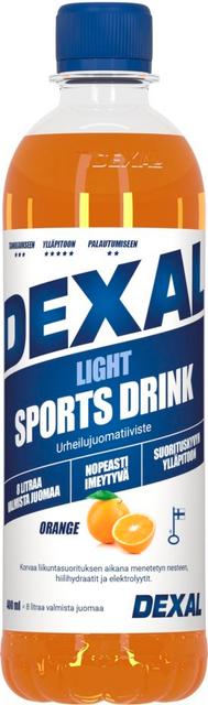 Dexal Light urheilujuomajuomatiiviste appelsiini 0,4l
