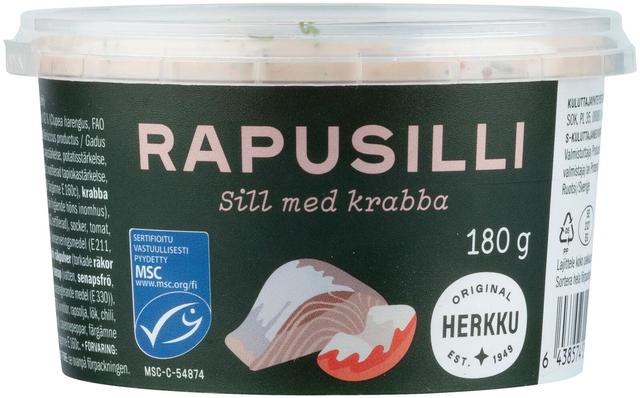 Rapumarinoitu silli 180g