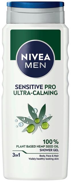 NIVEA MEN 500ml Sensitive Pro Ultra Calming Hemp Shower Gel -suihkugeeli