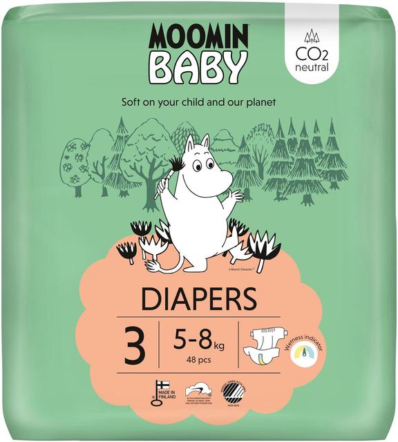 Moomin baby teipmähkmed 3  48tk 5-8kg