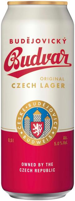 Budejovicky Budvar Original Czech lager 5% 0,5l oluttölkki