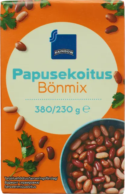 Rainbow papusekoitus suolaliemessä 380/230 g