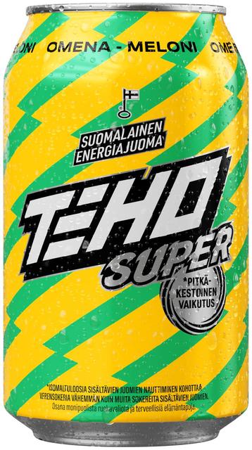 TEHO Super Omena-meloni energiajuoma 0,33 l tlk