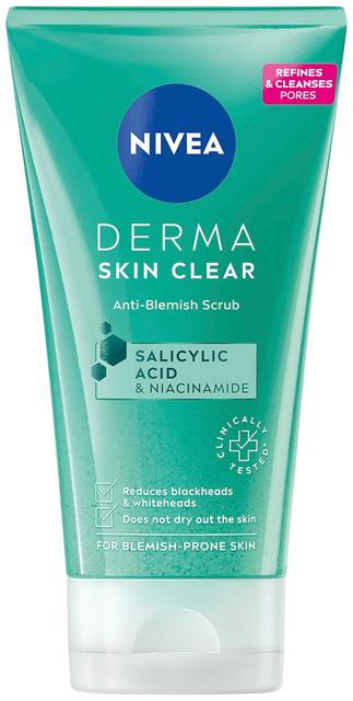 NIVEA 150ml Derma Skin Clear Anti-Blemish Scrub -kuorintavoide