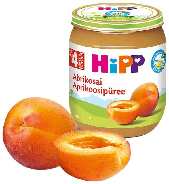 Hipp aprikoosipüree 125 g, alates 4-elukuust, gluteenivaba