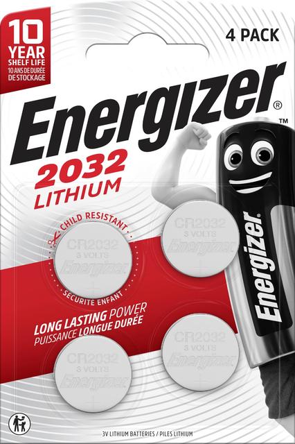 Energizer nappiparisto CR2032 lithium 3V 4kpl