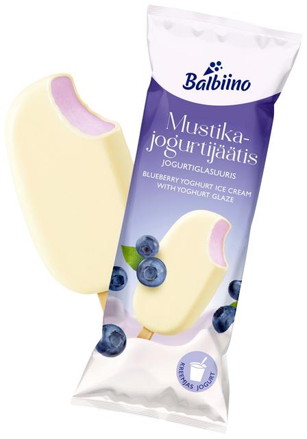 Balbiino mustika-jogurtijäätis jogurtiglasuuris 80ml/54g