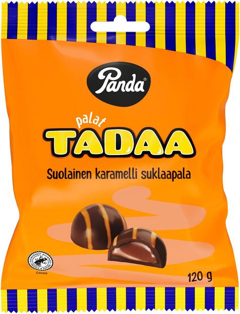 Panda Palat Tadaa suolainen karamelli suklaapala 120g