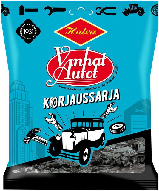 Halva Vanhat Autot Korjaussarja salmiakkimakeisia 120 g