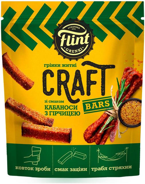 Flint craft grenki kabanoss vorstikese ja sinepimaitselised leivakesed 90g