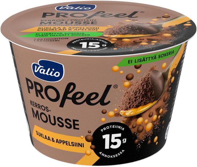 Valio PROfeel® kerrosmousse 150 g suklaa & appelsiini laktoositon