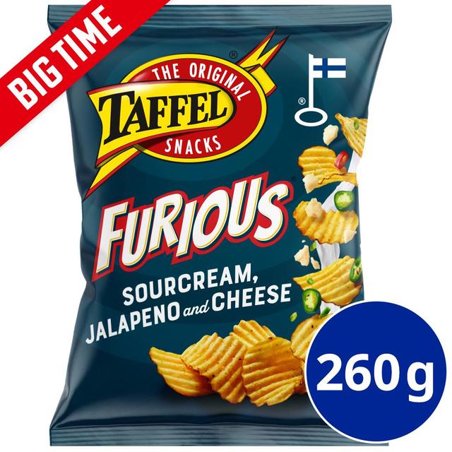 Taffel Furious sourcream chili jalapeno & cheese maustettu sipsi 260g