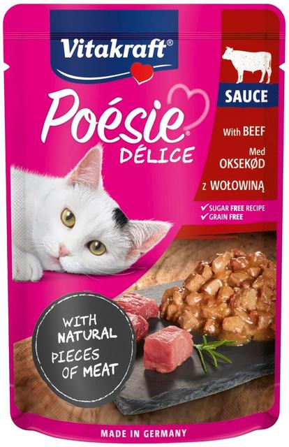 Vitakraft Poésie® Délice Kissan märkäruoka, nautaa kastikkeessa 85g