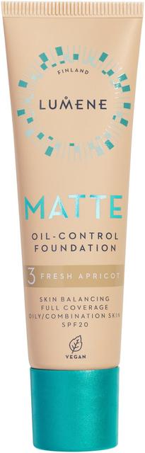 Lumene Matte Oil-control Mattameikkivoide SPF20 3 Fresh Apricot 30 ml
