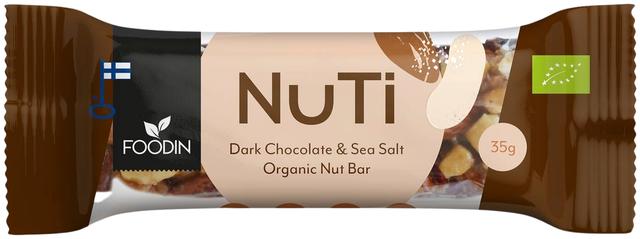 Foodin NUTI, Dark Chocolate & Sea Salt luomu 35g