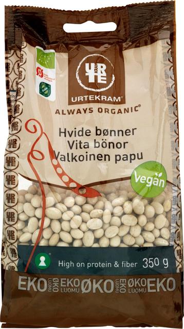 URTEKRAM Luomu Valkoinen papu  350g