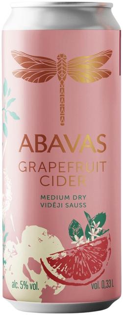 Abavas Grapefruit Medium Dry siider 5%vol 330 ml