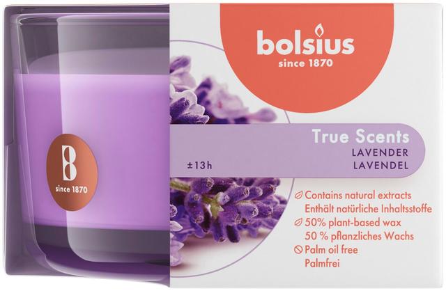 Bolsius tuoksukynttilä lasissa 50/80 lavender