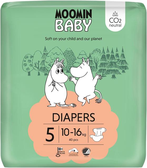 Moomin baby teipmähkmed 5 40tk 10-16kg