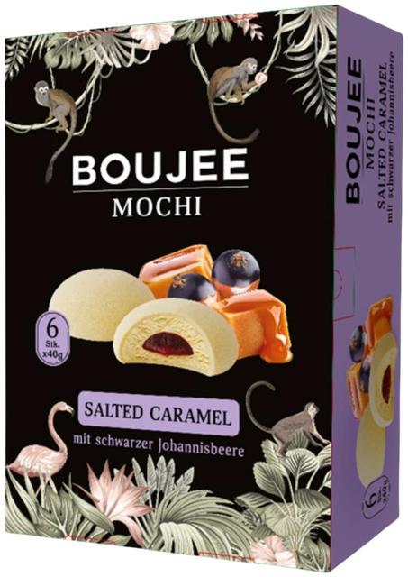 BOUJEE Mochi jäätelö suolakaramelli, mustaherukkatäytteellä 6 x 40 g