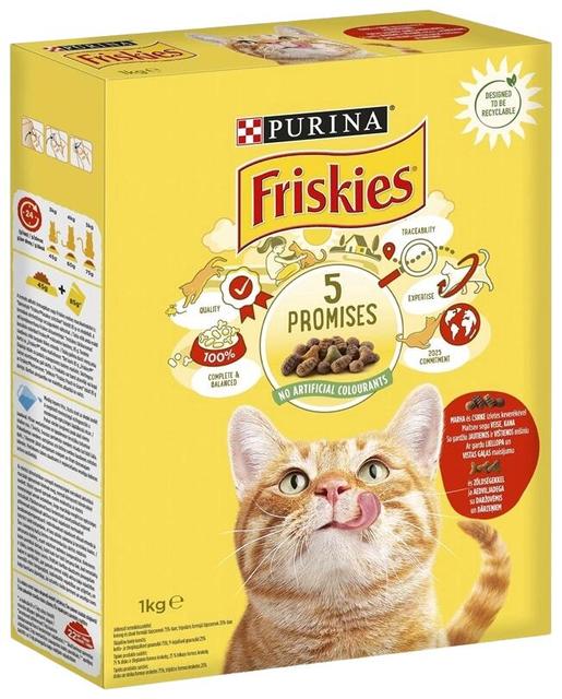 FRISKIES kuiv kassitoit liha/juurvili 1kg