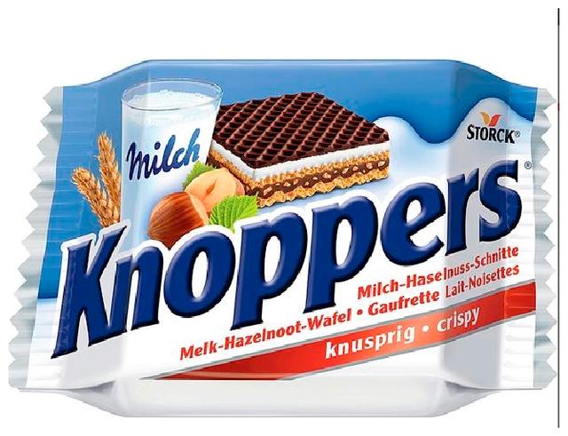 Knoppers piima- ja pähklitäidisega krõbe vahvel 25 g