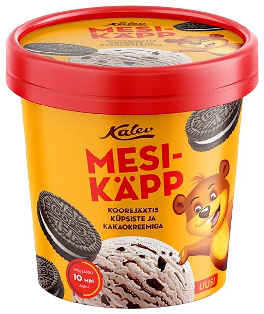 Koorejäätis küpsisetükkide ja kakaokreemiga, 270g