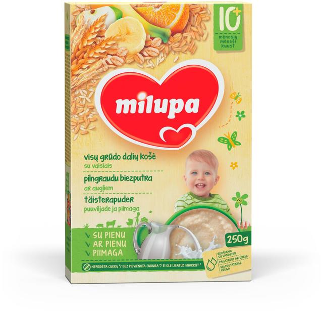 Milupa täisterapuder puuvilja, 250g, alates 10-elukuust