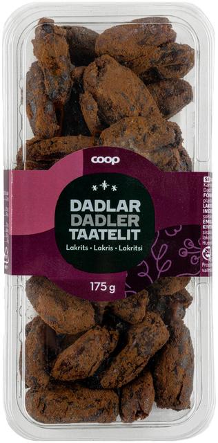 Coop kuivatut lakritsitaatelit 175 g