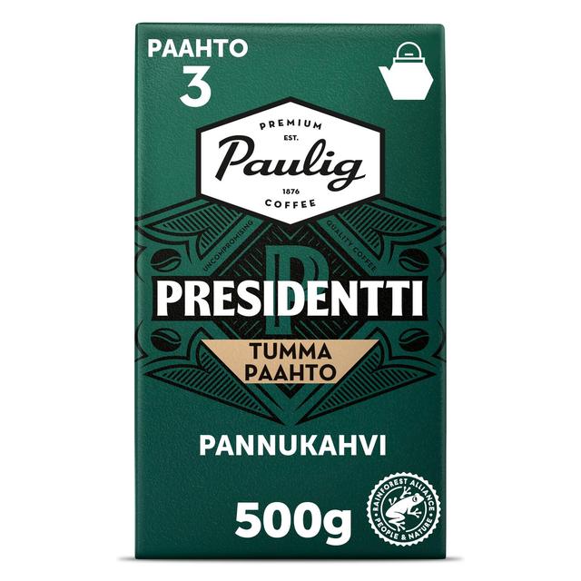 Paulig Presidentti Tumma Paahto kahvi pannujauhatus 500g