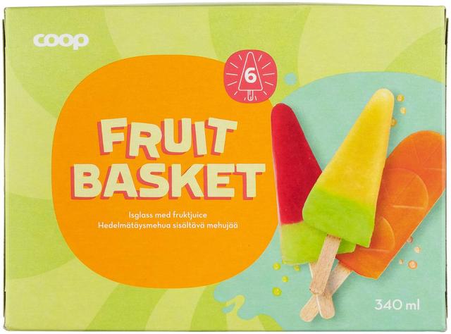 Coop Fruit Basket jäätised 6tk, 340g
