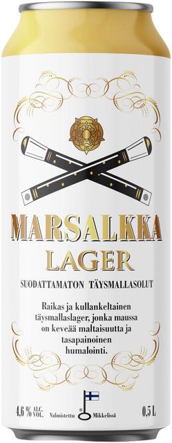 Marsalkka Lager 4,6% olut 0,5l tölkki