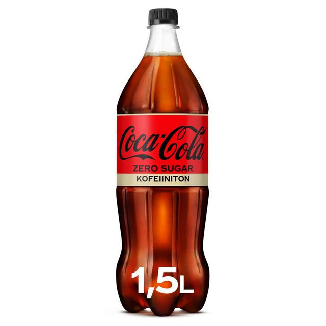 Coca-Cola Zero Sugar Kofeiiniton virvoitusjuoma muovipullo 1,5L